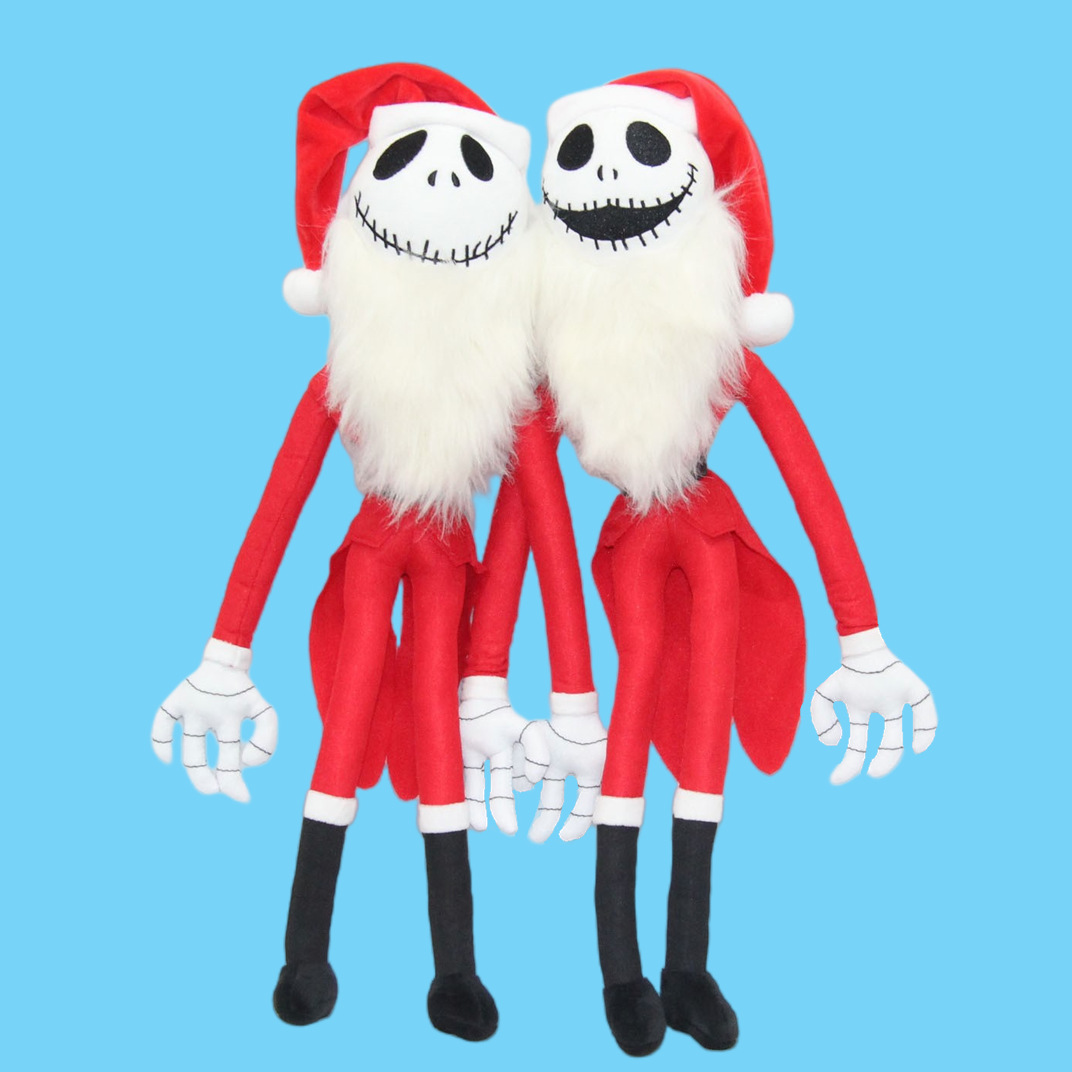 JACK and Sally Nightmare Before Christmas Halloween skeleton stuffed toy pumpkin Santa Claus prank Soft Plush toy Doll gifts