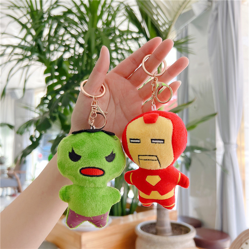 CPC Movie Doll Hero Cartoon America Captain Bat Man iron Spiderman plush Stuffed Toys Soft Plush Gift keychain