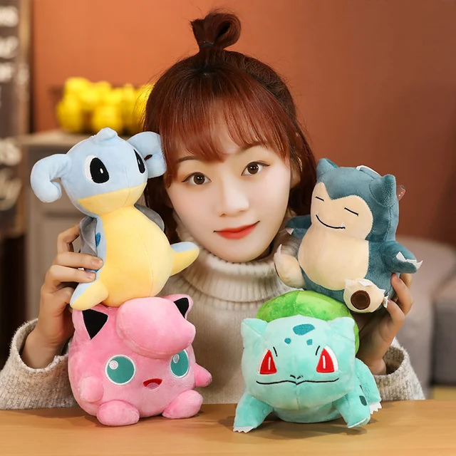 Cartoon Anime Multi Colors cute Cheap wholesale pokemoned plush toys 8 inches kawaii soft doll for claw machine kids toy