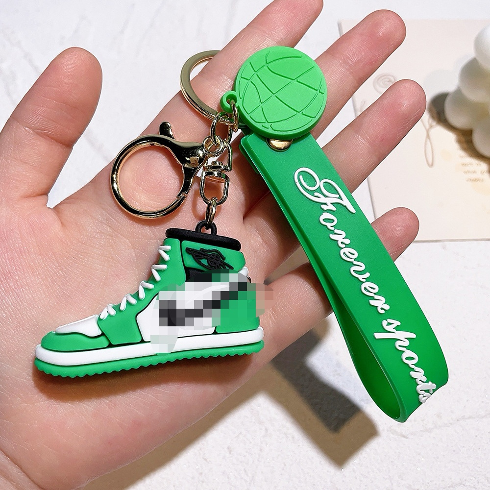 basketball Sneaker Shoe keychain Cartoon Kawaii 3D PVC Anime key chain Bag Keyring gift rubber custom silicone Keychain