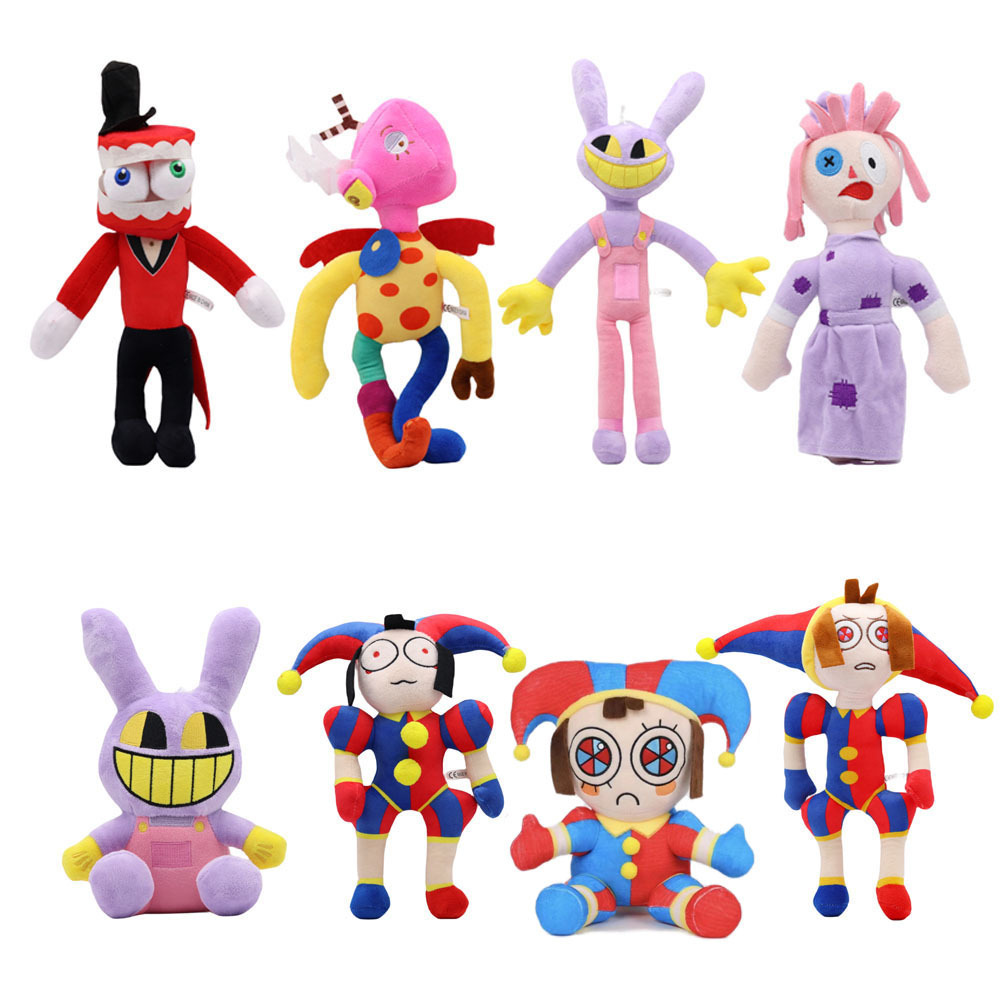 The Amazing Digital Circus Clown Plush Stuffed Toys Cartoon Dolls peluches Stuffed Animal Figure Joker Pomni Jax doll