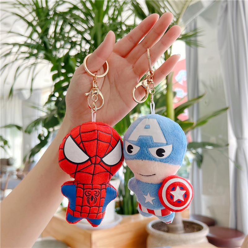 CPC Movie Doll Hero Cartoon America Captain Bat Man iron Spiderman plush Stuffed Toys Soft Plush Gift keychain