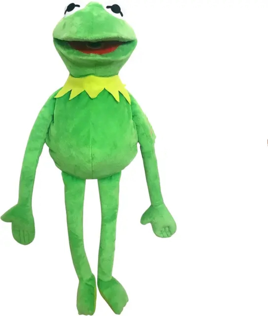 Custom Cartoon Anime frog hand doll Green Frog plush toy can be used as hand puppet belly performance props for kids toys