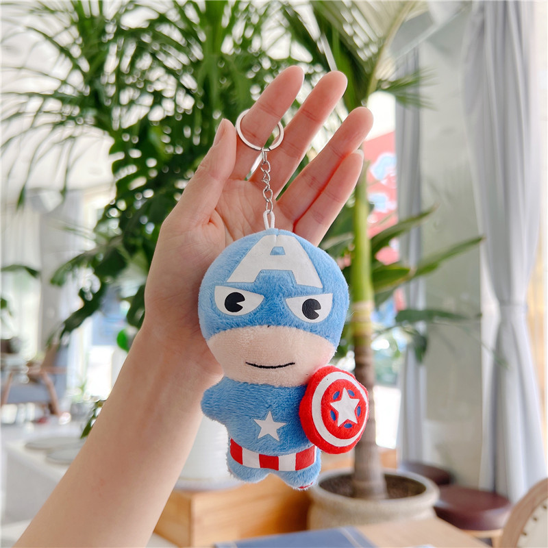 CPC Movie Doll Hero Cartoon America Captain Bat Man iron Spiderman plush Stuffed Toys Soft Plush Gift keychain