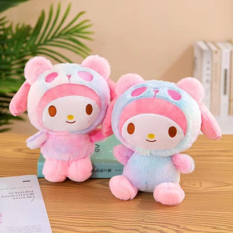 Kawaii Anime Cute Sanrioed My Melody Kitty Kuromi Cinnamoroll Purin Plush Toy Cartoon Stuffed Dog Cat Animals Plush Toy doll