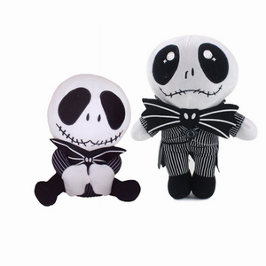 JACK and Sally Nightmare Before Christmas Halloween skeleton stuffed toy pumpkin Santa Claus prank Soft Plush toy Doll gifts