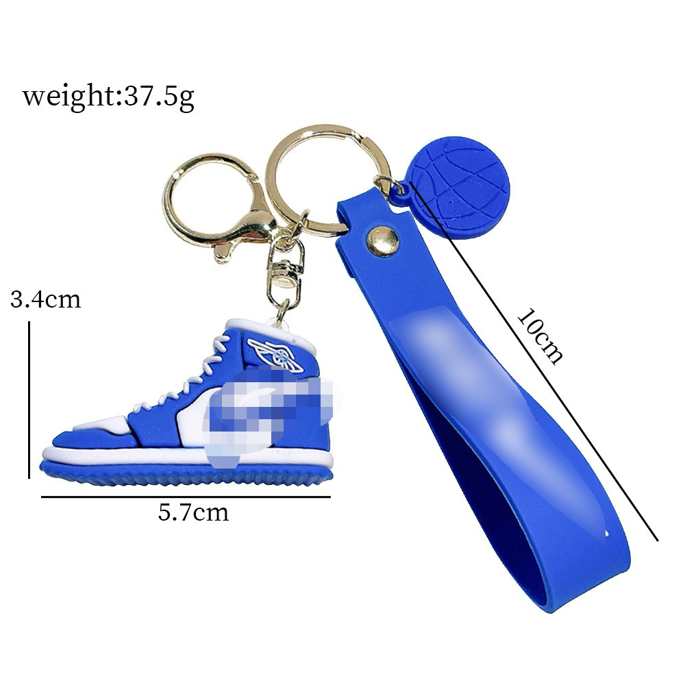 basketball Sneaker Shoe keychain Cartoon Kawaii 3D PVC Anime key chain Bag Keyring gift rubber custom silicone Keychain