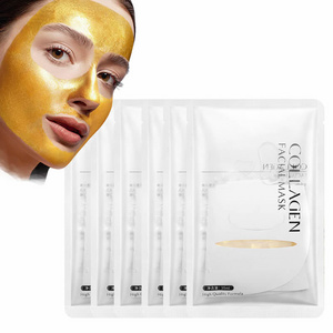 Guangzhou Cosmetic Supplier 24 Crystal Gold Collagen Face Mask Moisturizing Anti-aging Bioaqua-24 Carat Gold Essence Facial Mask