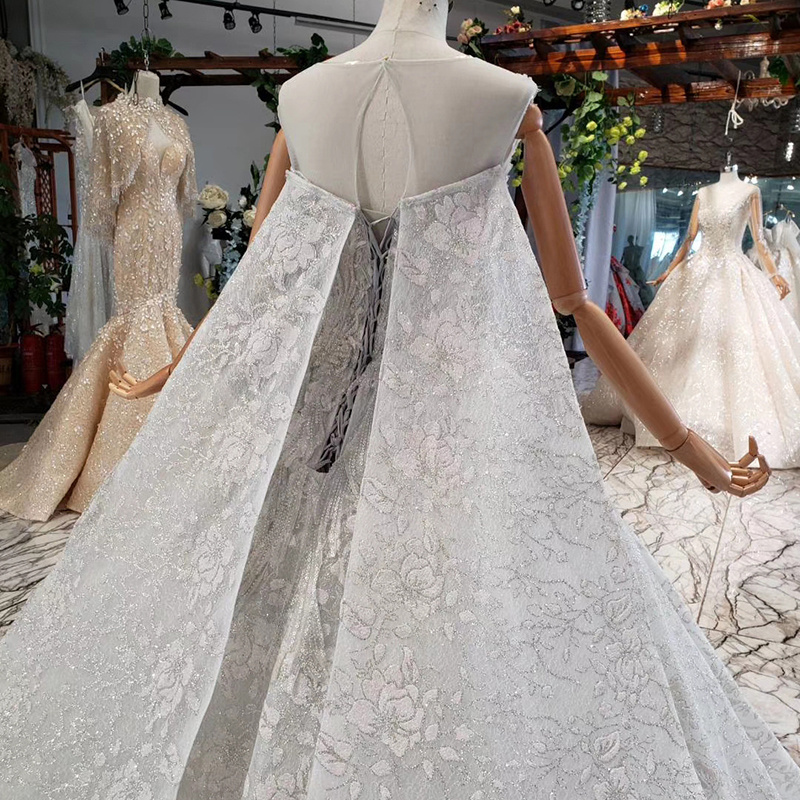 HTL753 Elegant Ivory Wedding Dress O Neck Vetido de noiva Lace Appliques Wedding Bridal Gowns