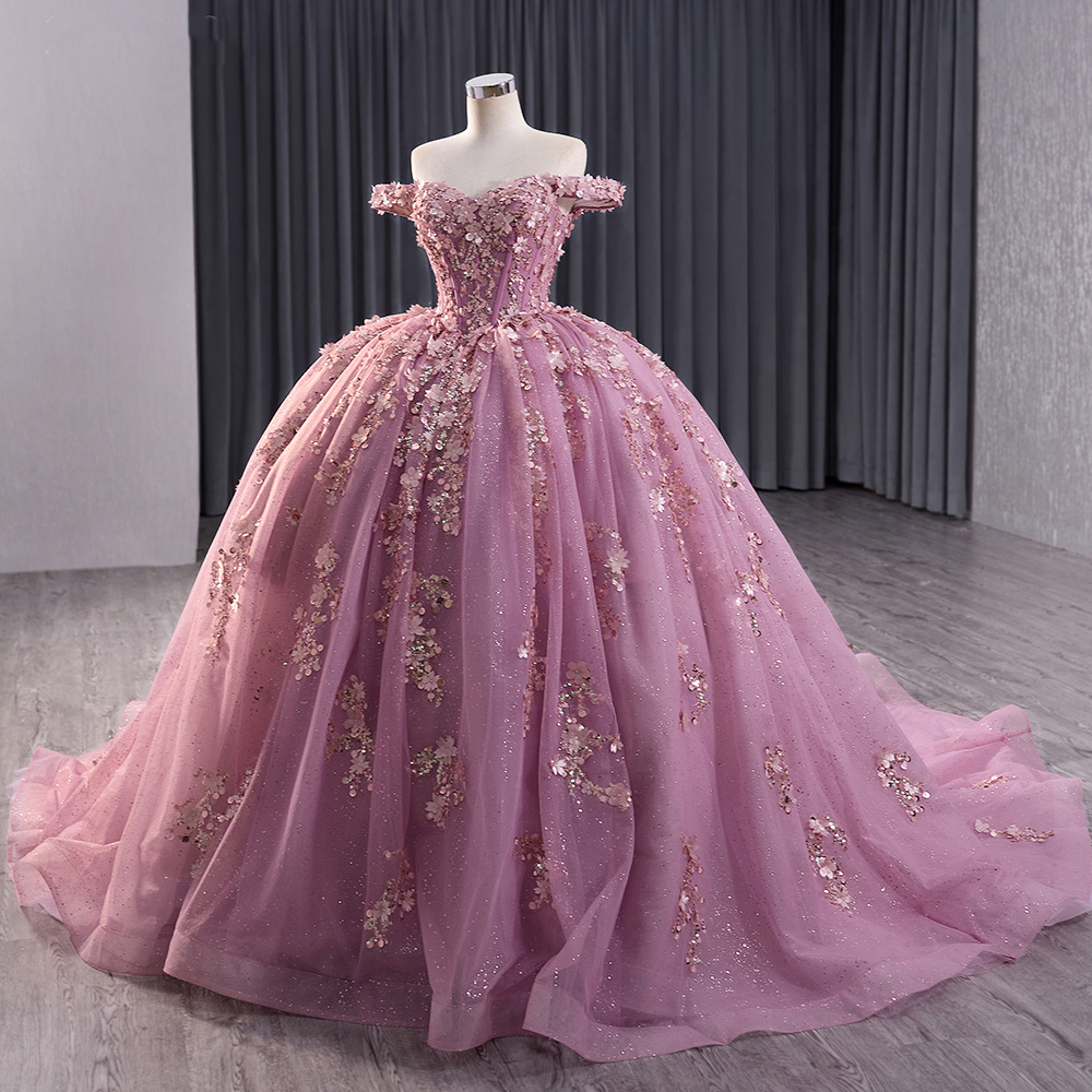 Sweetheart Tulle Quinceanera Dresses For Women Off The Shoulder Ball Gown Lace Sweet 15 16 Dress Rsm241028