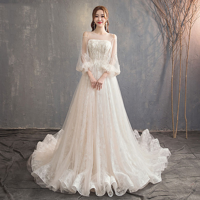 LSQDSH004 wedding dress bridal gown luxury models of long dresses ivory ball gown wedding dress