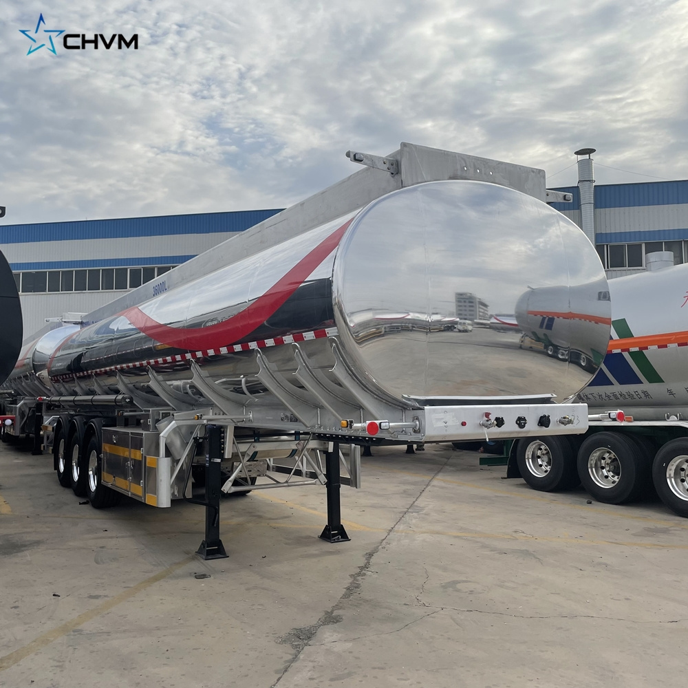 3 Axle Aluminum Oil Water Liquid Tanker Fuel Tanker Tank Trailer Truck Used Tanker Semi Trailer Truck