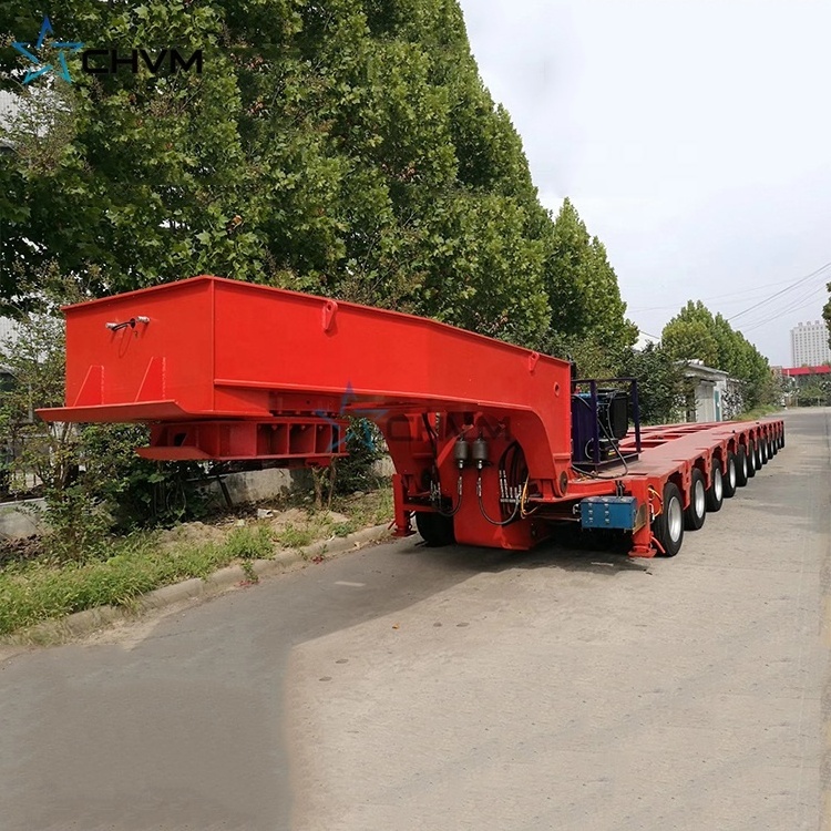 Low Bed Lowboy Semi Truck Hydraulic Modular Transport Trailer with Detachable Gooseneck