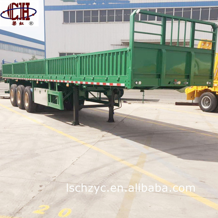 Low price Sidewall Cargo flatbed Low Flatbed flat bed Truck semi trailer