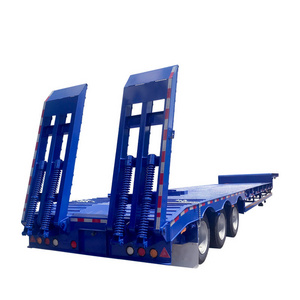 China 3 Axle 4 Axle 60 100 Tons Lowbed Lowboy Low Boy Loader  Low Bed Trailer For Sale