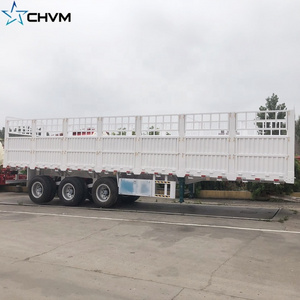 3 Axles Side Wall Fence Cargo Semi Trailer With Twist Lock Semi Trailer