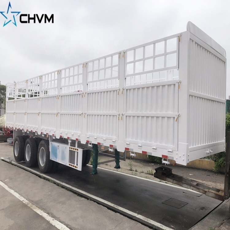 3 Axles Side Wall Fence Cargo Semi Trailer With Twist Lock Semi Trailer