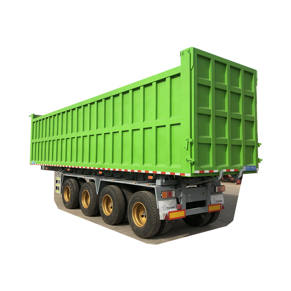 Good Quality Hydraulic Cylinder 4 Axles 50ton 60 Tons Rear End Dump Trailer For Sale