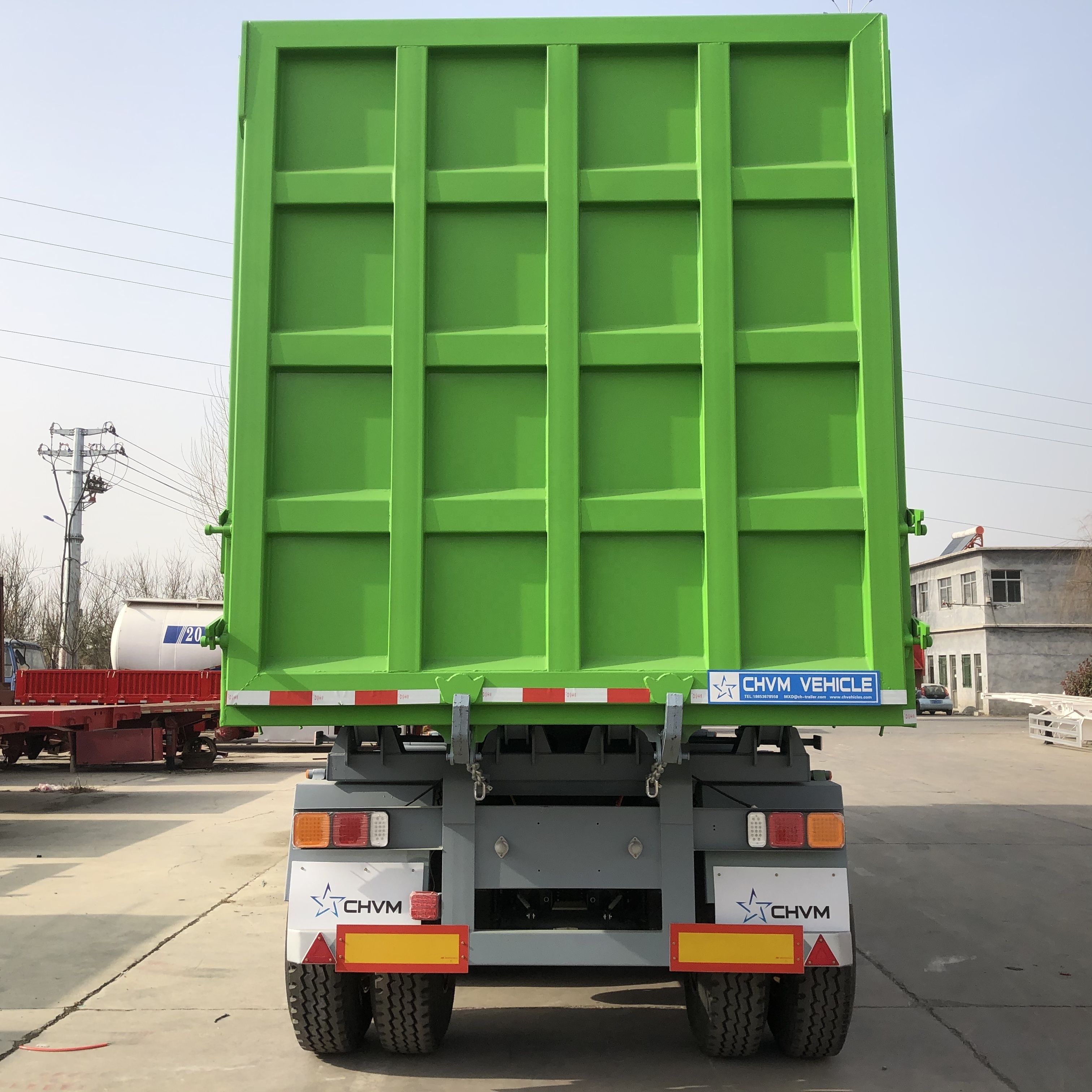 Good Quality Hydraulic Cylinder 4 Axles 50ton 60 Tons Rear End Dump Trailer For Sale