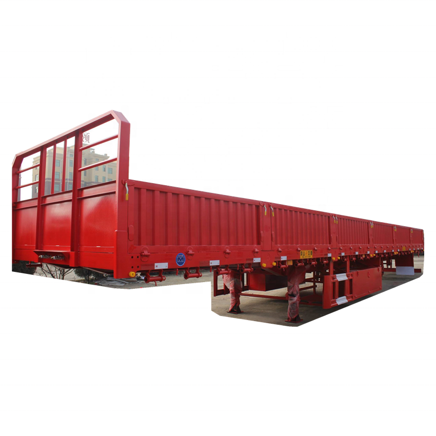 Hot Sale 3 Axle 40ft 50 ton Side Wall Semi Trailer Bulk Cargo Truck For Sale