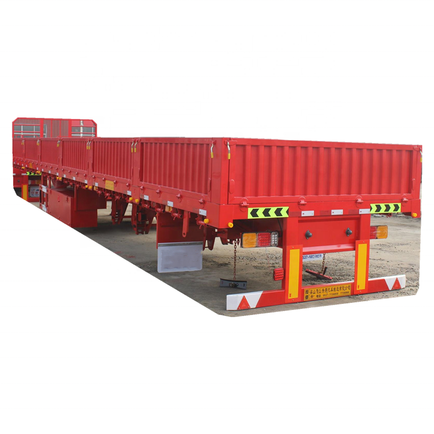 Hot Sale 3 Axle 40ft 50 ton Side Wall Semi Trailer Bulk Cargo Truck For Sale