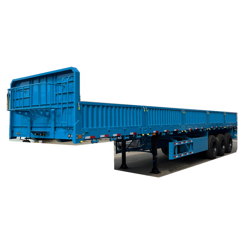 Good Quality 2 /3/4Axles 20 40 ft Flatbed Container Semi Trailer Flat Bed Trailer  for Sale