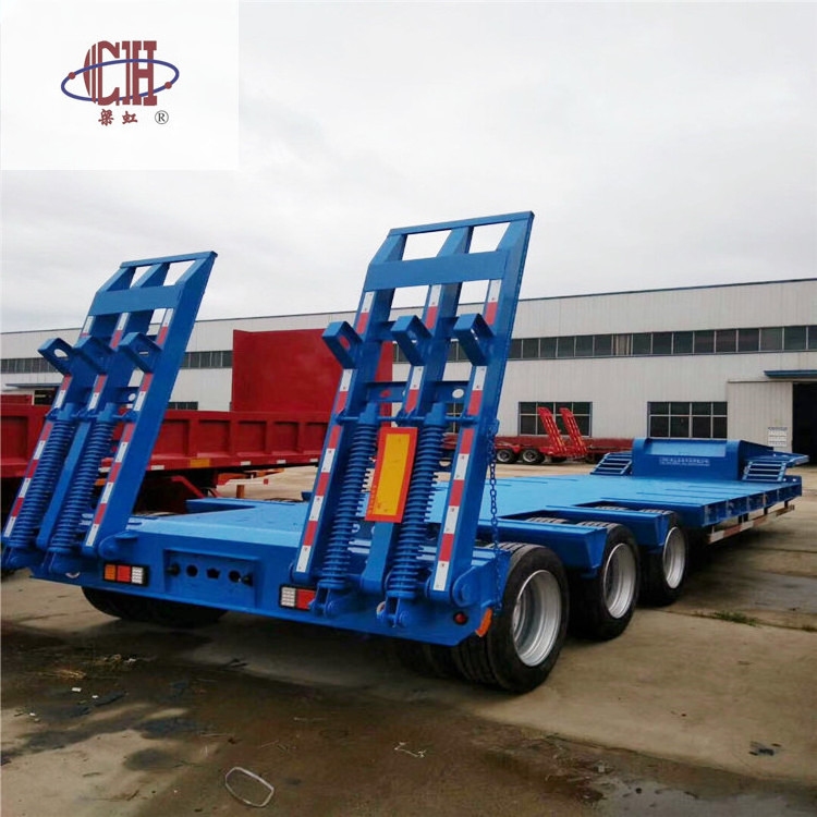 china gooseneck low platform semi low flatbed trailer lowbed truck trailer for sale