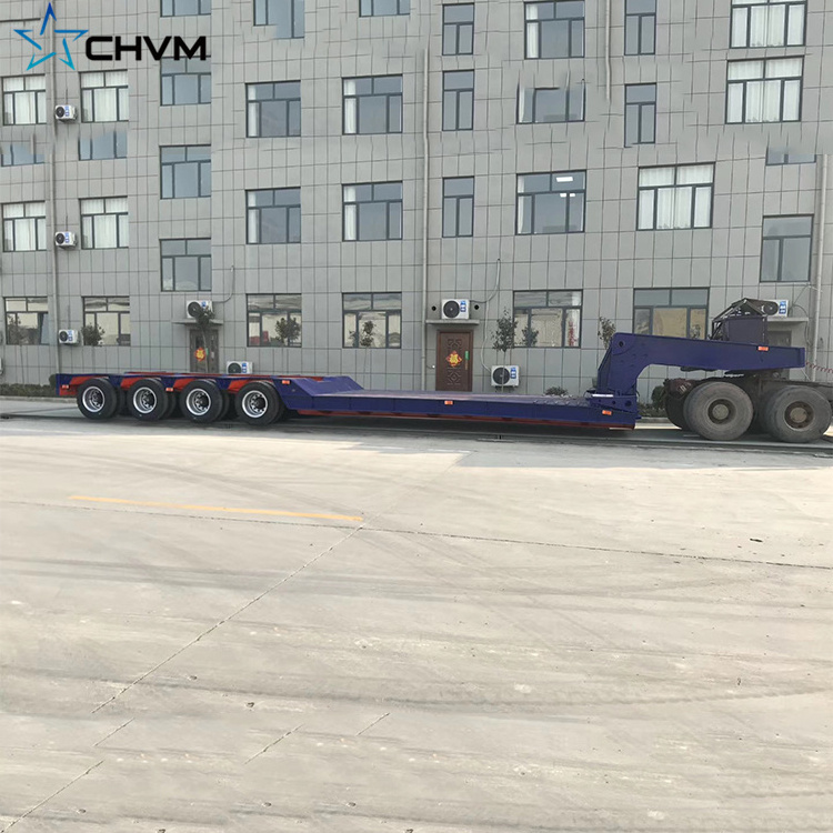 4 Axles Trailers Detachable Removable Gooseneck Lowbed Trailer Detachable Lowbed for Sale