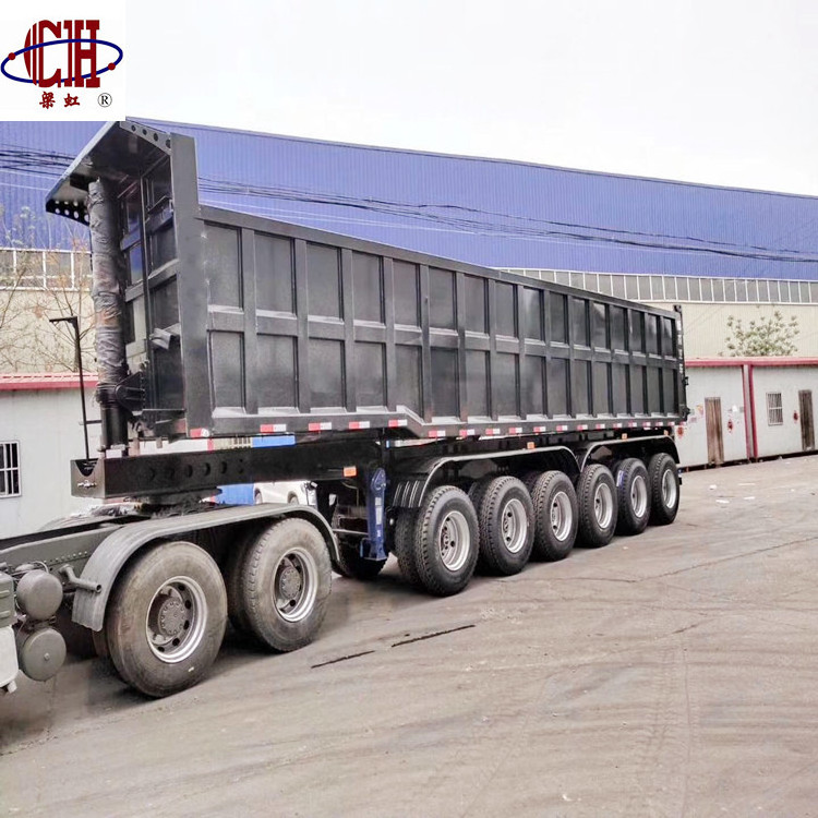 6 Axles  Tipper Tipping Trailer dump box semi trailer