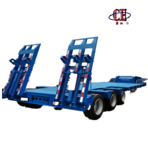 china gooseneck low platform semi low flatbed trailer lowbed truck trailer for sale