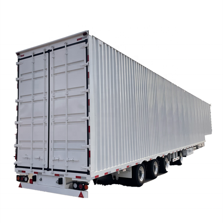 4 Axle 80 Tons Cargo Truck Trailer Bulk Cargo Enclosed Box Semi Trailer