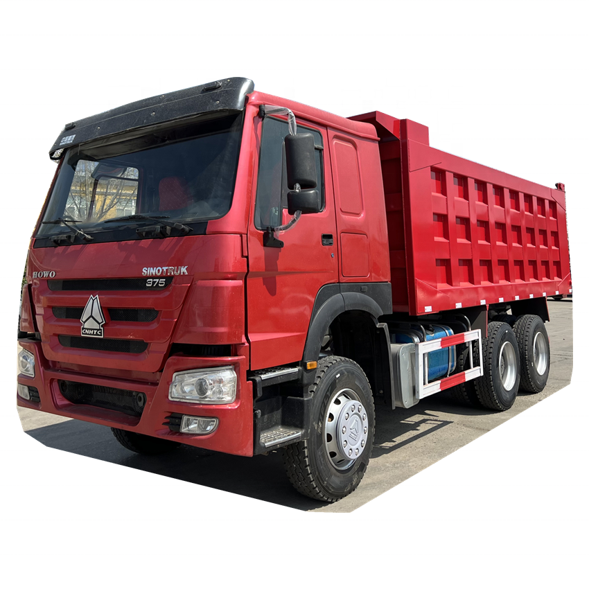 second hand 375hp sinotruck euro3 garbage dump trucks howo 6x4 trash tipper truck