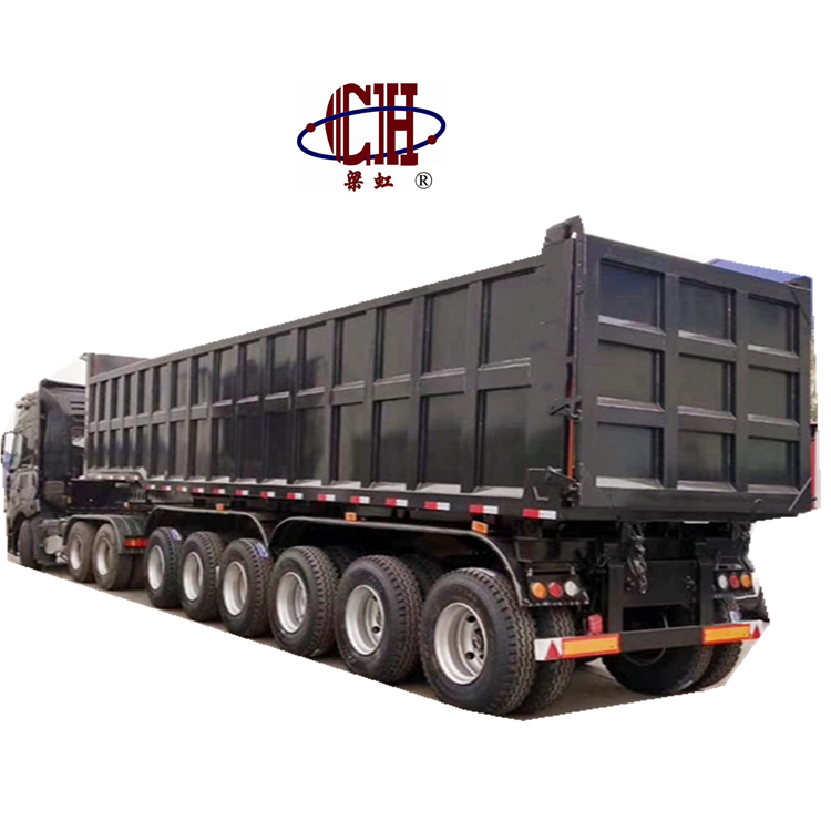 6 Axles  Tipper Tipping Trailer dump box semi trailer