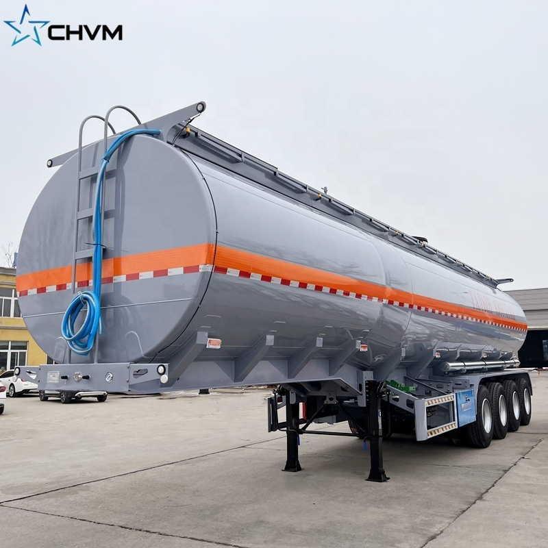 Low Price 4 Axles 40-65CBM Tanker Trailer Diesel Oil Water Milk Liquid Fuel Trailer