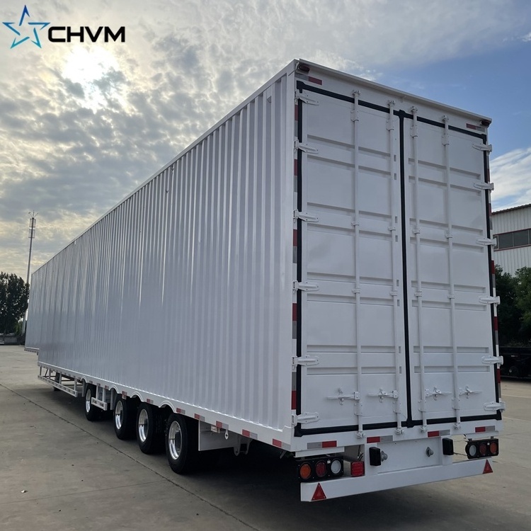 4 Axle 80 Tons Cargo Truck Trailer Bulk Cargo Enclosed Box Semi Trailer