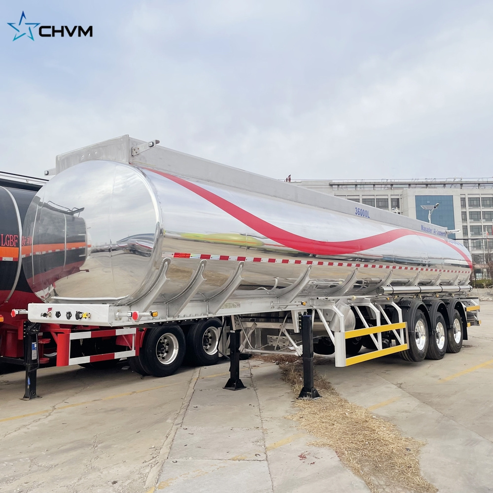 3 Axle Aluminum Oil Water Liquid Tanker Fuel Tanker Tank Trailer Truck Used Tanker Semi Trailer Truck