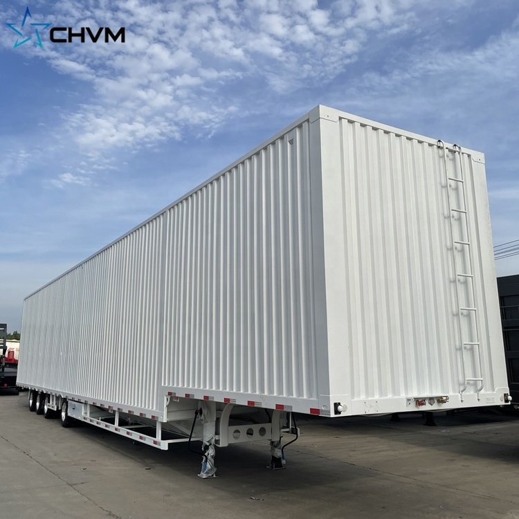 4 Axle 80 Tons Cargo Truck Trailer Bulk Cargo Enclosed Box Semi Trailer