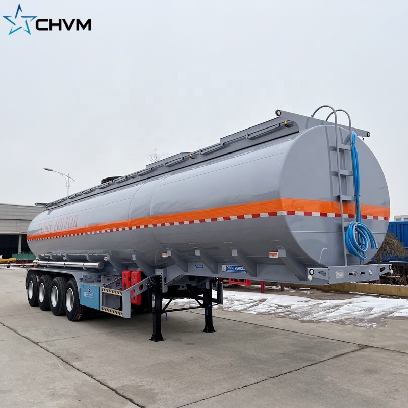 Low Price 4 Axles 40-65CBM Tanker Trailer Diesel Oil Water Milk Liquid Fuel Trailer