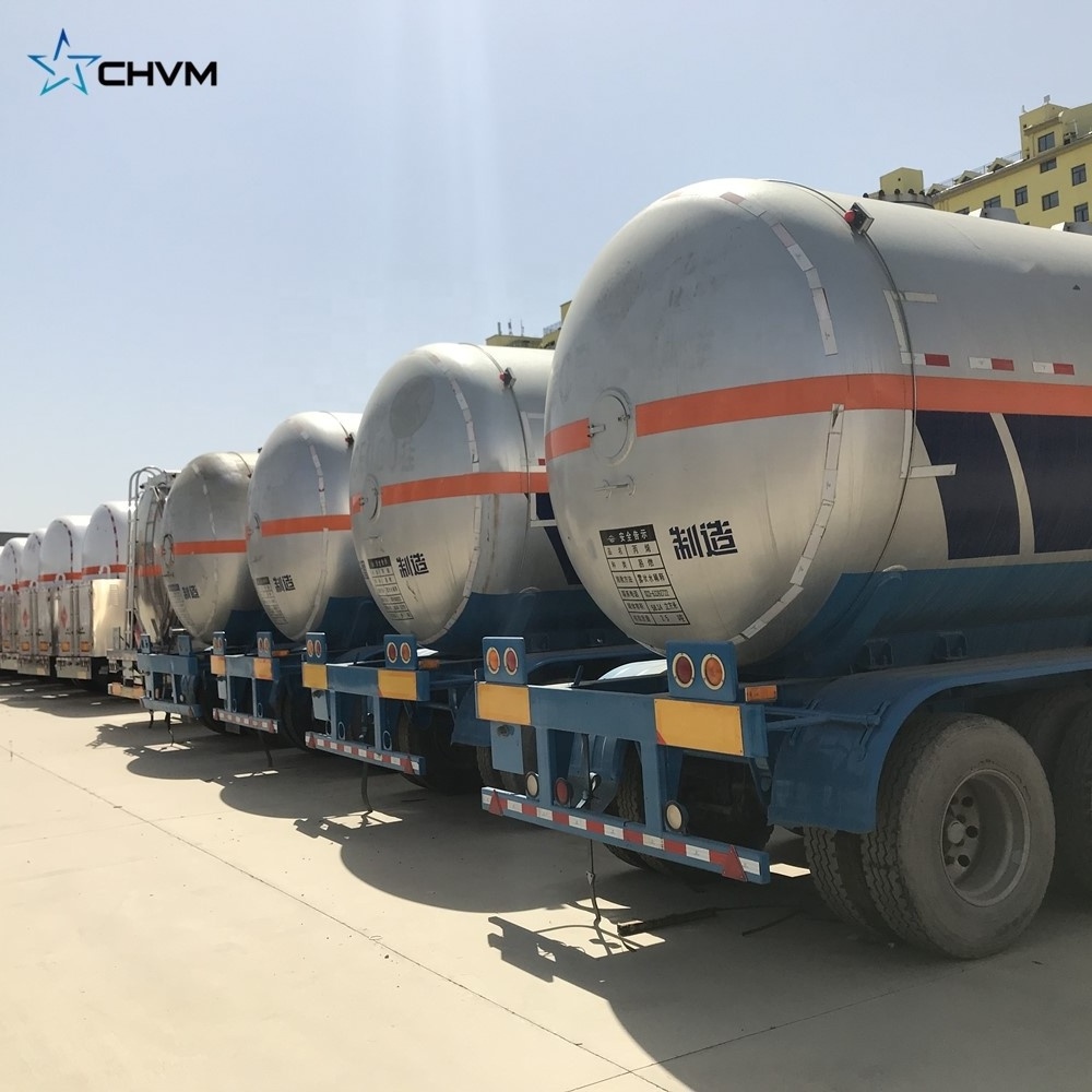 Tri-axle Lpg Tanker 25000 kgs Lpg Tanker Trailer Truck 36 liters Lpg Gas Tank Trailer