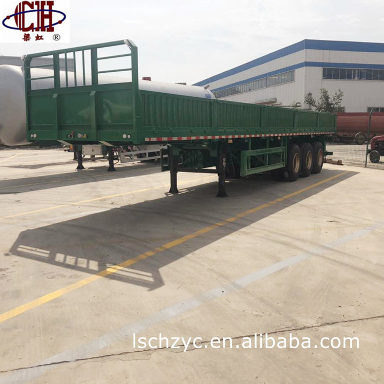 Low price Sidewall Cargo flatbed Low Flatbed flat bed Truck semi trailer