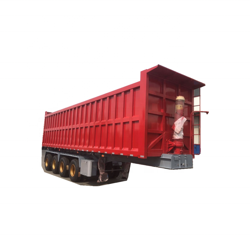 High Quality 4 Axles 50 tons End Dump Semi Trailer Rear Dump Trailer 40 cubic meter Dump Semi Trailer On sale