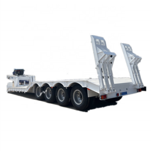 Heavy-duty 4Axles Removable Lowboy Trailer Detachable Gooseneck  Low Bed Trailer