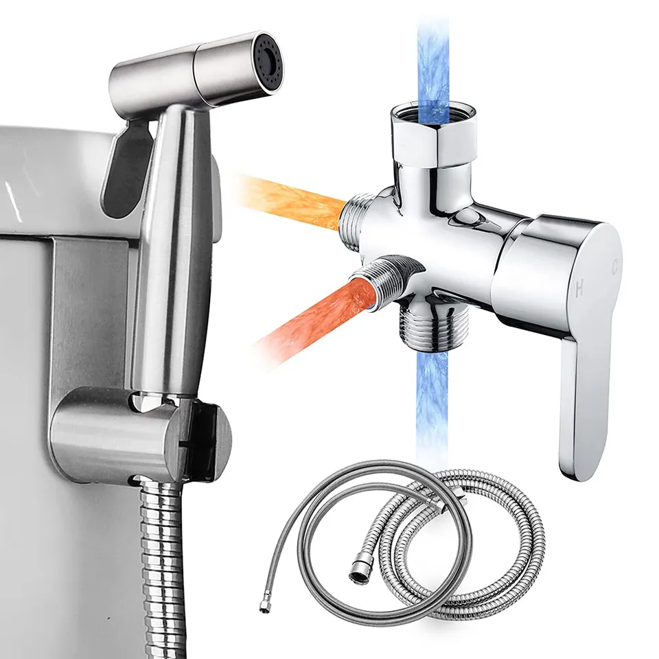 Stainless Steel Sprayer Shattaf Set Handheld shattaf  For Bidet Spray Gun bathroom brass bidet toilet Sprayer