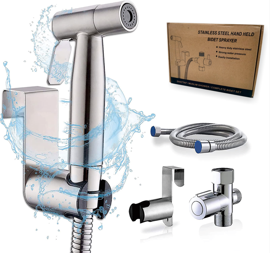 Shattaf bathroom Body Faucet handheld bidet sprayer portable toilet-adjustable water pressure control with hose bidet sprayer