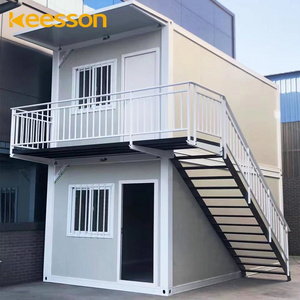 Keesson 2021 Hot Sale Container Office 20 Foot 40ft Luxury House 2 Storey 3 Room Container House