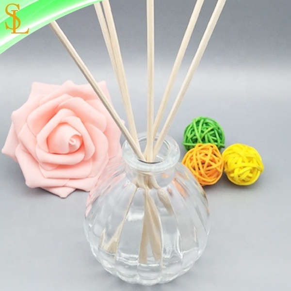 130ml custom made pumpkin design reed perfume diffuser glass bottles for air freshener with stopper