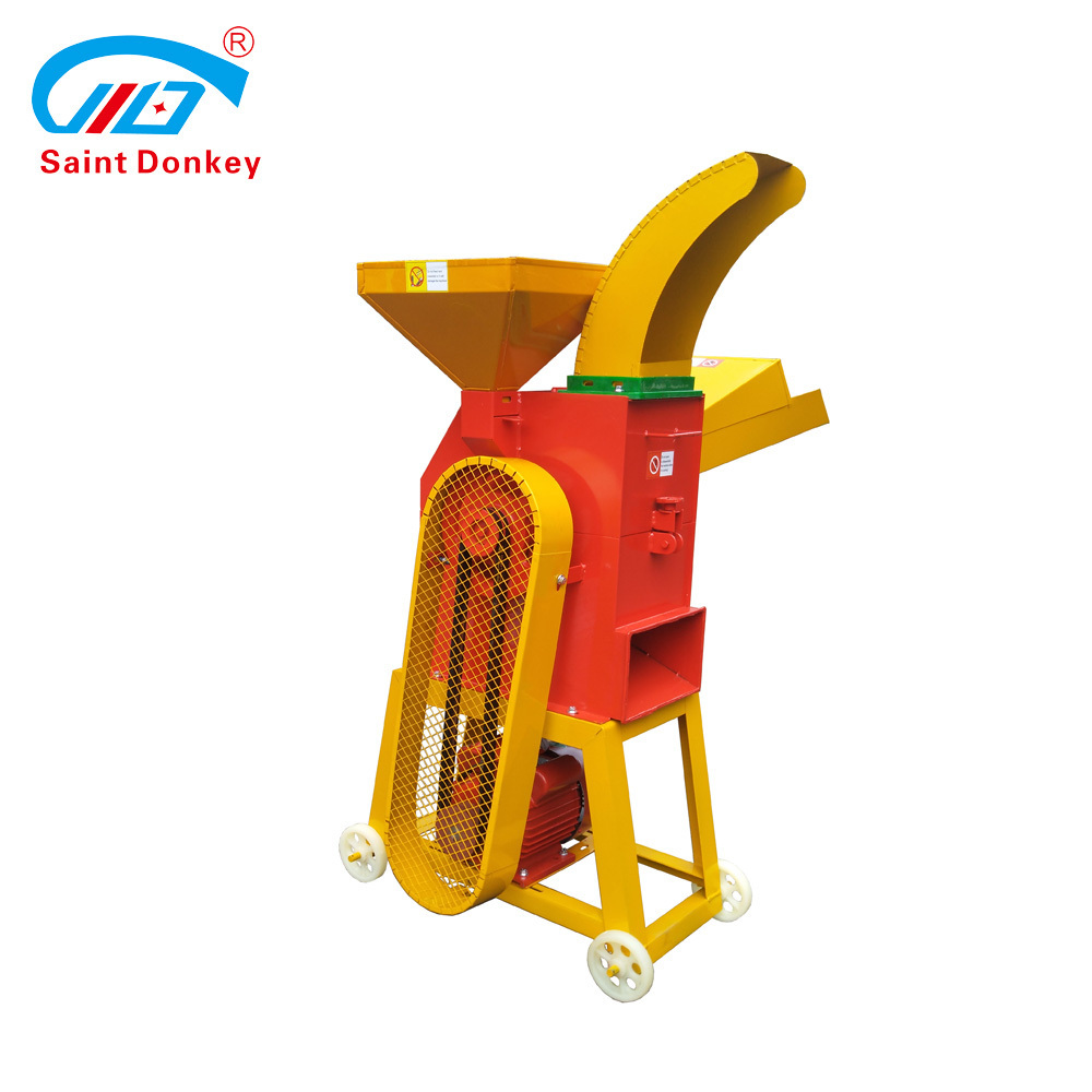 High productivity farm use multi-function chaff cutter grinder fodder cutting machine