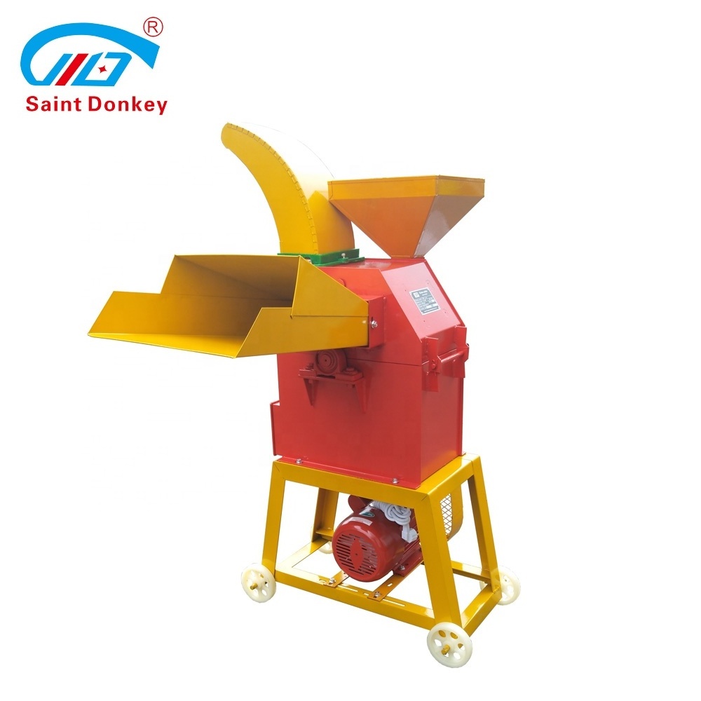 High productivity farm use multi-function chaff cutter grinder fodder cutting machine