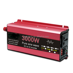 12V 24VDc To 120V 220V Ac Pure Sine wave  Ac Battery Charger 800W 1600W 2200W 3000W Solar Power Car Inverter