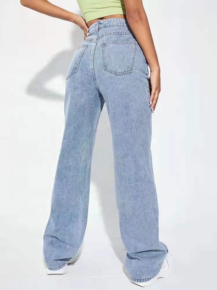 2024 High Waisted Jeans Womens Wide Leg Pants Baggy Jeans Women